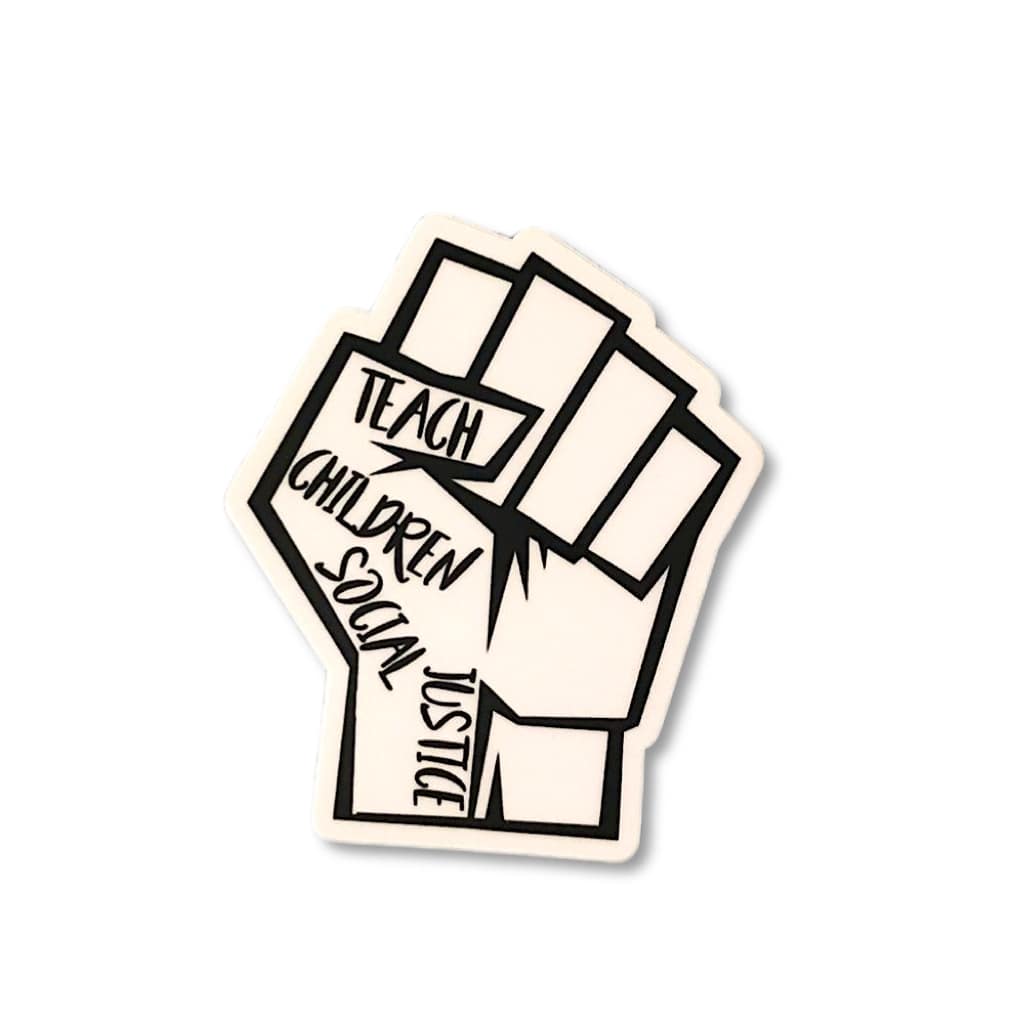 Teach Children Social Justice Sticker by Kind Cotton