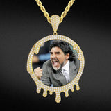 THE DRIP® - Custom Iced Out Round Photo Pendant by Bling Proud | Urban Jewelry Online Store