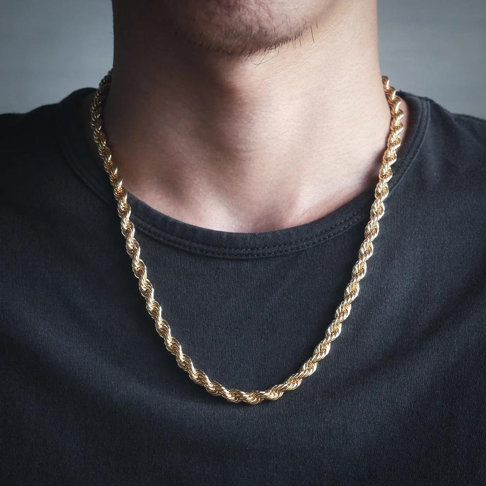 The Golden Age II® - 6mm Rope Chain With Iced Diamond Lock by Bling Proud | Urban Jewelry Online Store