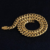 The Golden Time® - 10mm Miami Cuban Link Chain 18K Gold Plated by Bling Proud | Urban Jewelry Online Store