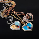 THE LOVING HEART® - Custom Photo Pendant Baguette Cut by Bling Proud | Urban Jewelry Online Store