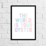 The World Is Your Oyster Nursery Children's Room Wall Decor Print by WinsterCreations™ Official Store