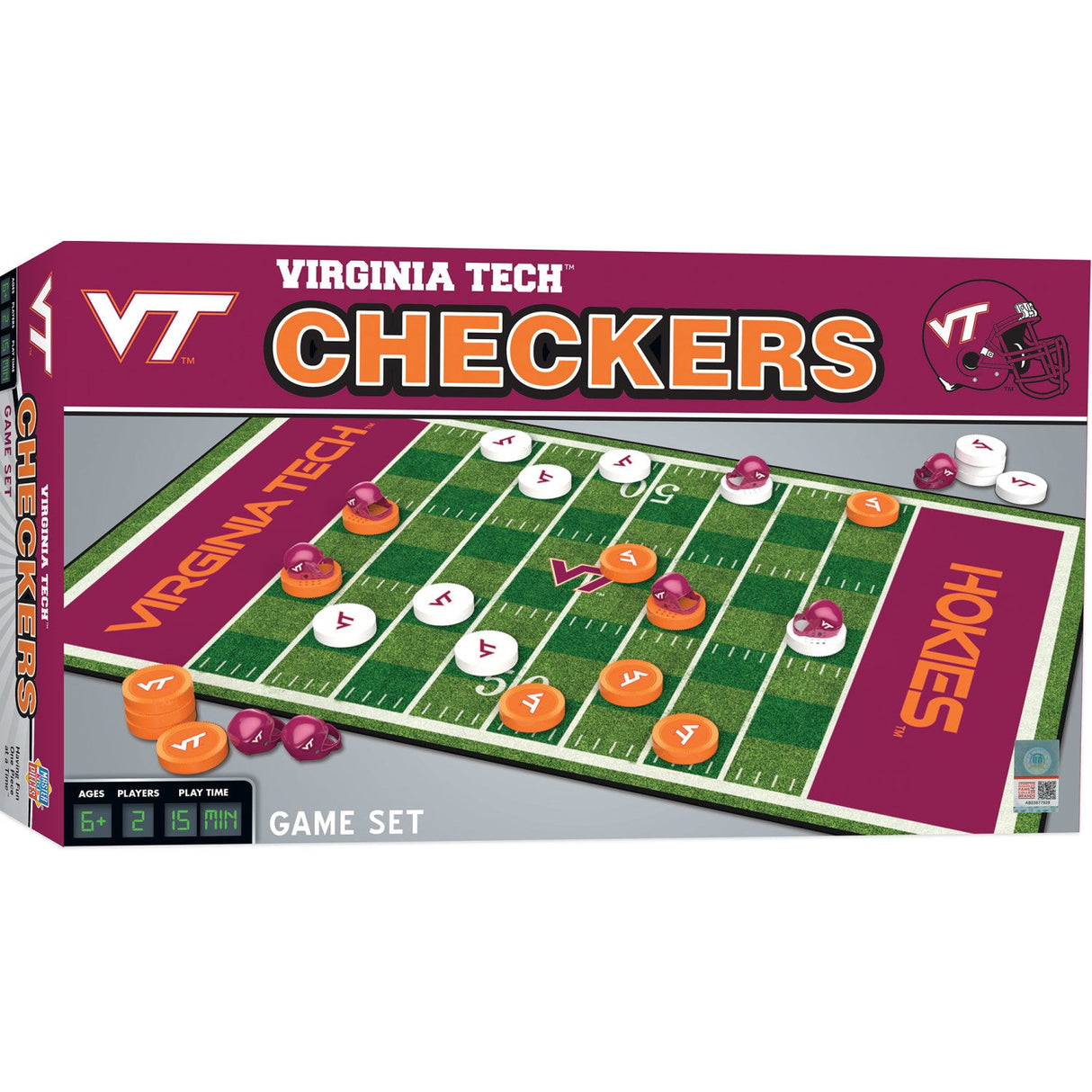 Virginia Tech Hokies Checkers Board Game by MasterPieces Puzzle Company INC