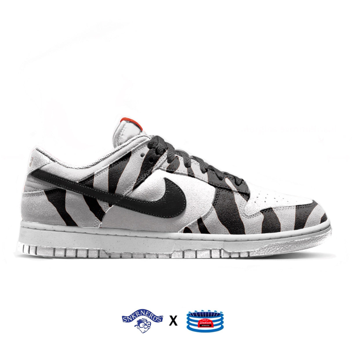 "Tiger" Nike Dunk Low Shoes by Stadium Custom Kicks