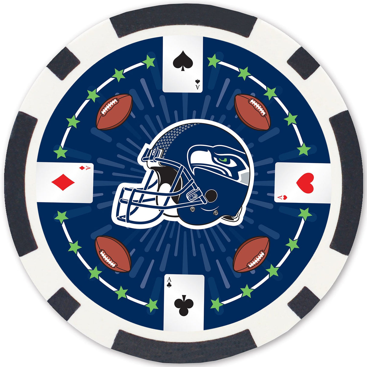 Seattle Seahawks 100 Piece Poker Chips by MasterPieces Puzzle Company INC