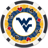 West Virginia Mountaineers 100 Piece Poker Chips by MasterPieces Puzzle Company INC