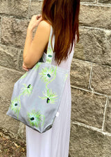 Tote Bag: Thistle on Grey by India & Purry