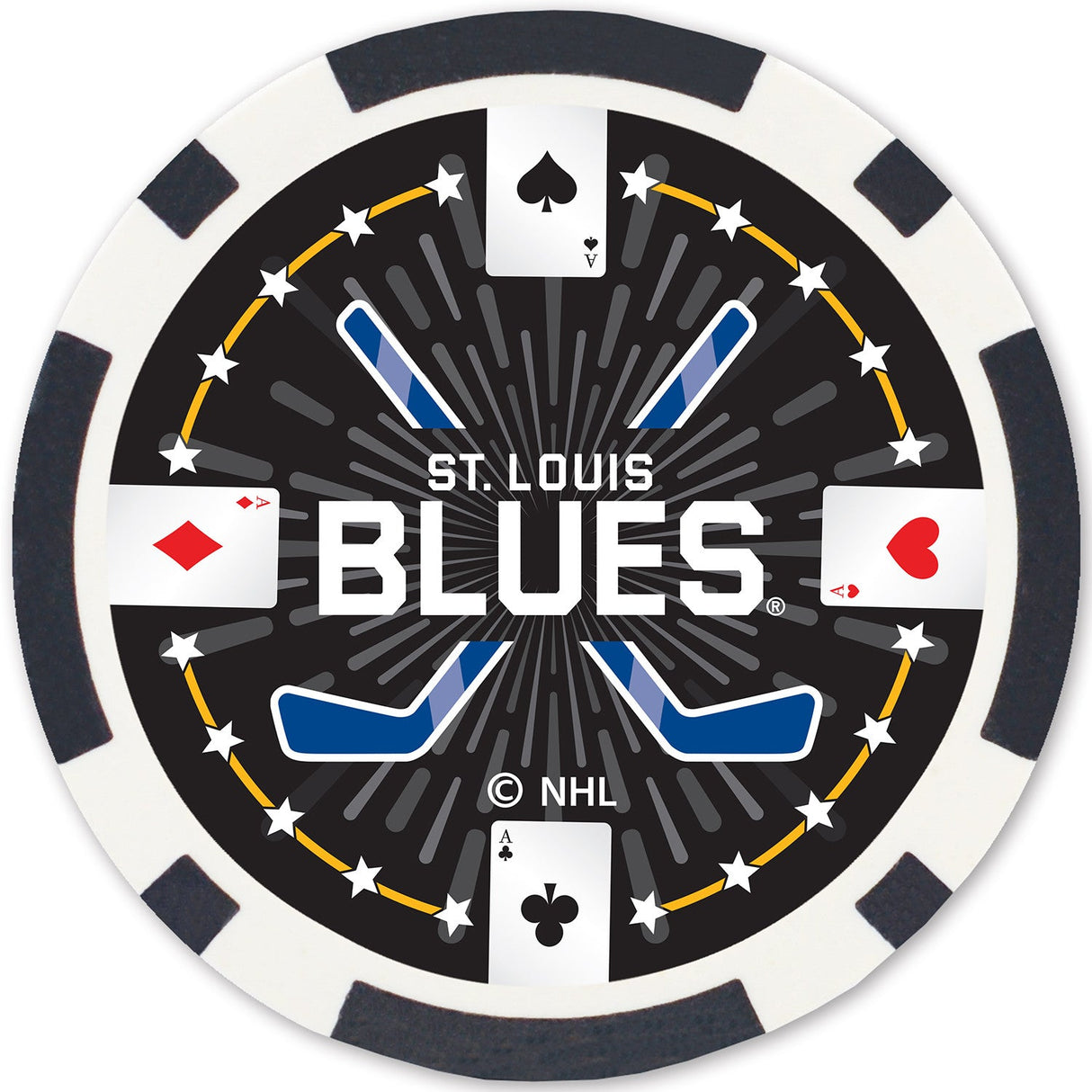 St. Louis Blues 100 Piece Poker Chips by MasterPieces Puzzle Company INC