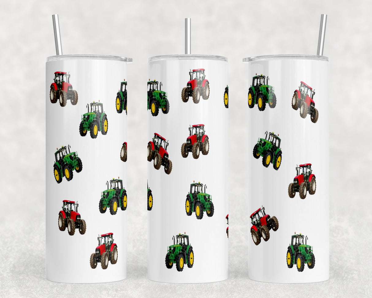 Tractors|Skinny Tumbler|Optional Bluetooth Speaker| Speaker Color Varies by Rowdy Ridge Co