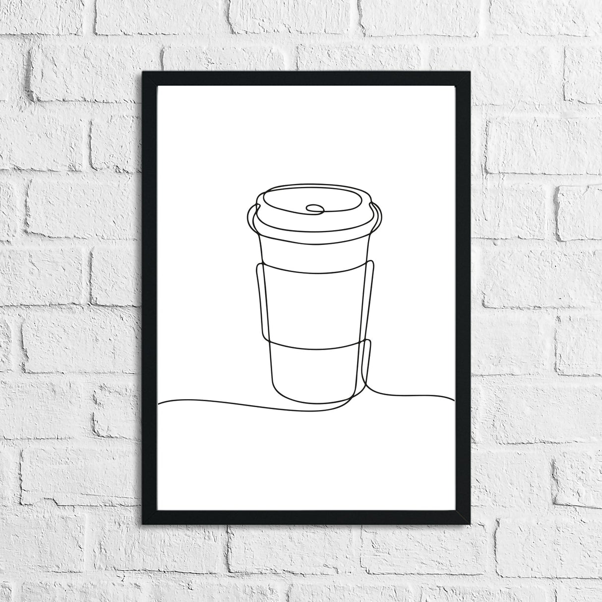 Travel Mug Simple Line Work Kitchen Wall Decor Print by WinsterCreations™ Official Store