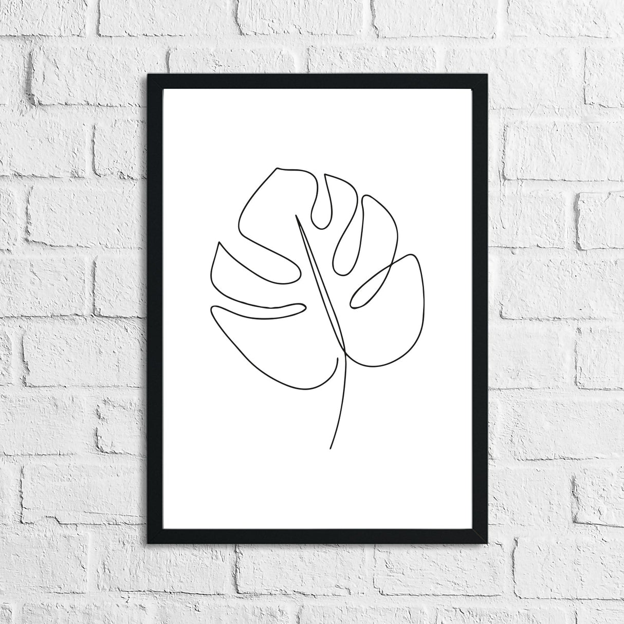 Tropical Leaf Simple Line Work Living Room Toilet Bedroom Wall Decor Print by WinsterCreations™ Official Store