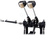 Deluxe Double Kick Drum Pedal for Bass Drum by GRIFFIN - Twin Set Foot Pedal - Quad Sided Beater by GeekStands.com