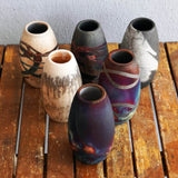 Tsuri Ceramic Raku Pottery Vase by RAAQUU