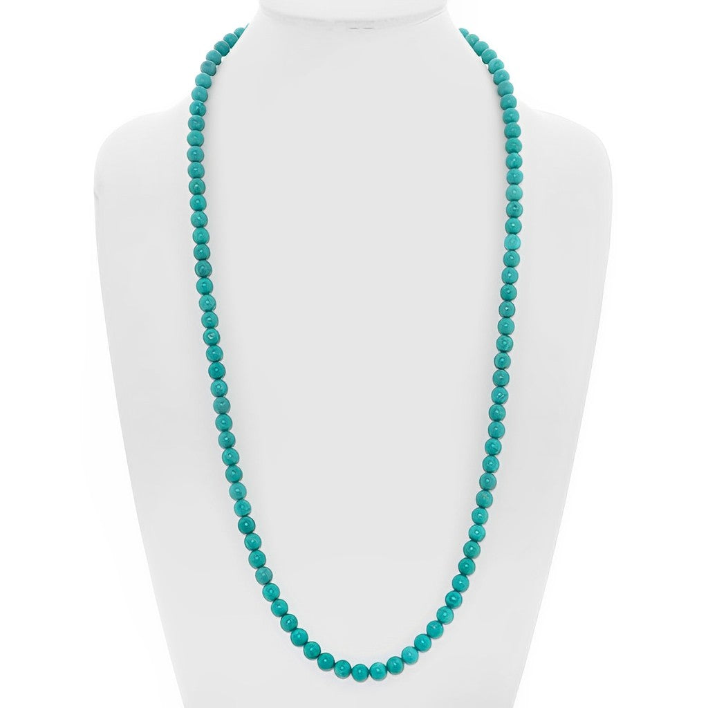 Donatello Gian Long 30 Inch Turquoise Ball Necklace by Donatello Gian