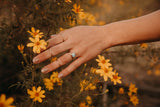 Dainty Hammered Turquoise Ring by Toasted Jewelry