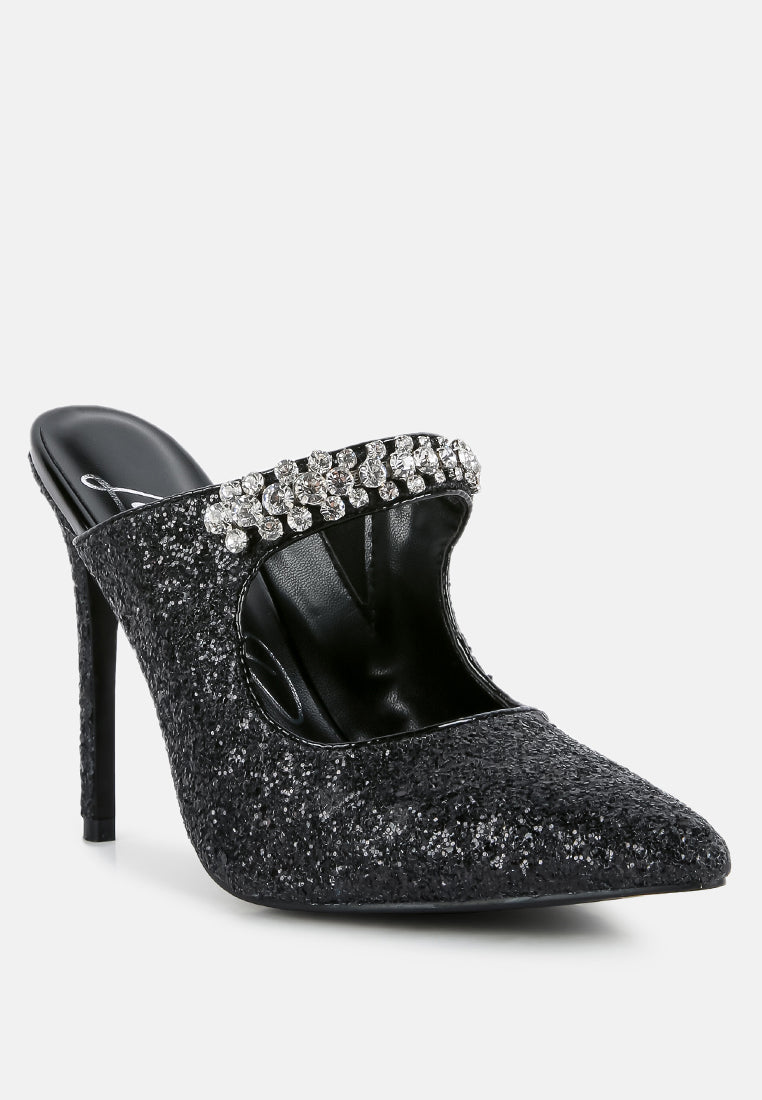 twinklet glitter diamante embellished stilettos by London Rag