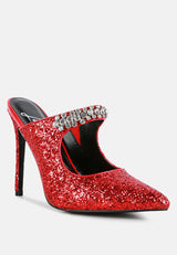 twinklet glitter diamante embellished stilettos by London Rag