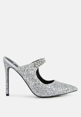 twinklet glitter diamante embellished stilettos by London Rag