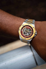 Two tone Gold/Red Tubili by ASOROCK WATCHES