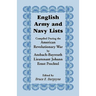 English Army and Navy Lists, Compiled During the American Revolutionary War by Ansbach-Bayreuth Lieutenant Johann Ernst Prechtel
