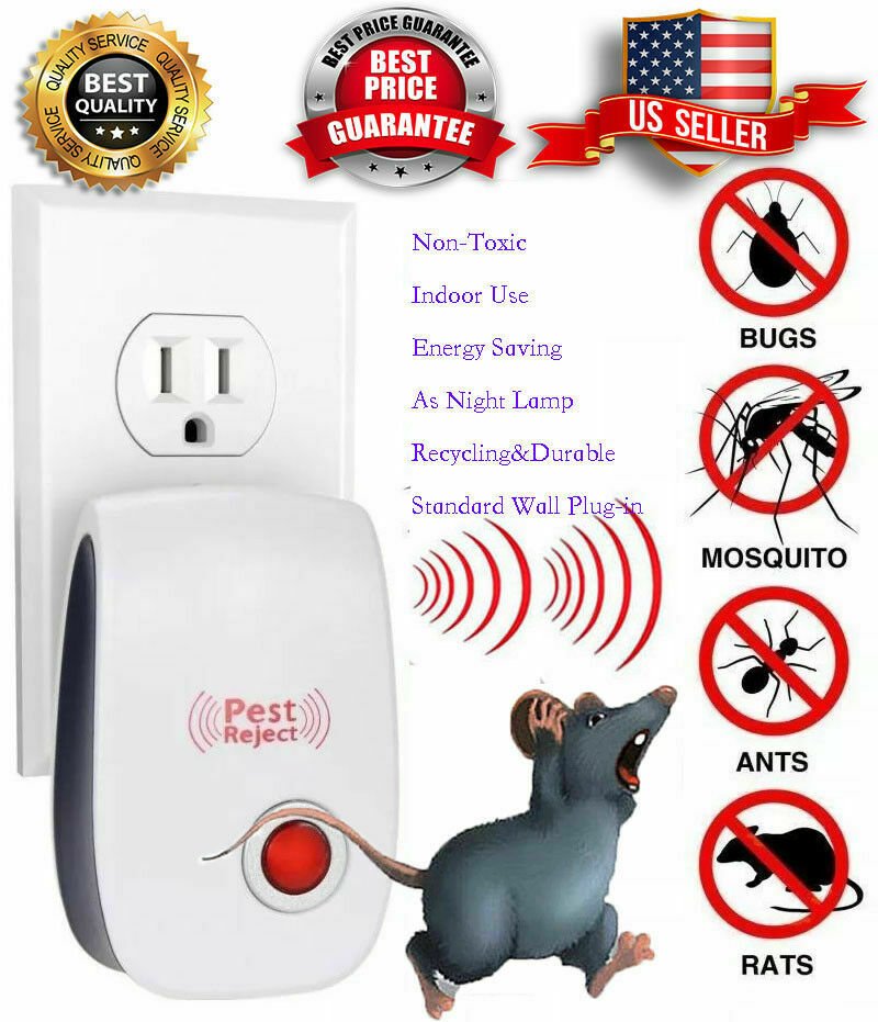 Ultrasonic Pest Insect Rodent Repeller Electronic Plug-In Mice Rat Cockroach Bug by Plugsus Home Furniture