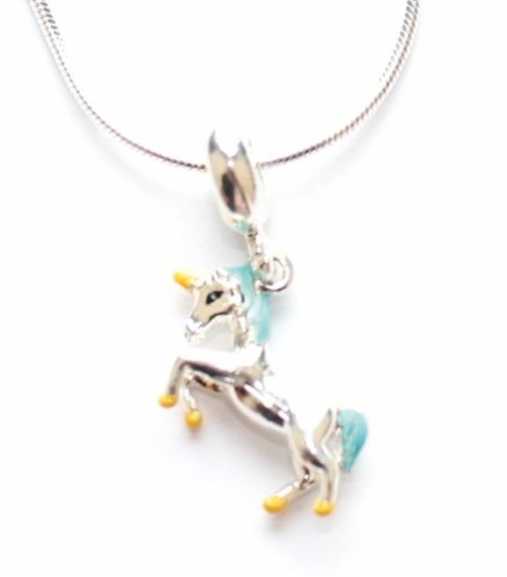 Children's Silver Plated Magical Unicorn Necklace by Liberty Charms USA