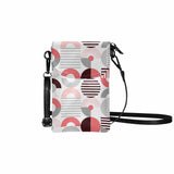 Small Cell Phone Purse, Pink and Grey Geometric Print - S7353 by inQue.Style