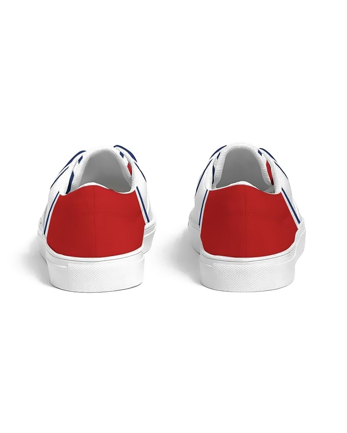 Sneakers for Men, Blue Red White Striped Print - Sports Shoes by inQue.Style