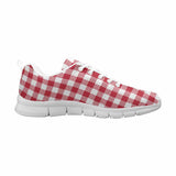 Sneakers for Men, Buffalo Plaid Red and White - Running Shoes Dg855 by inQue.Style