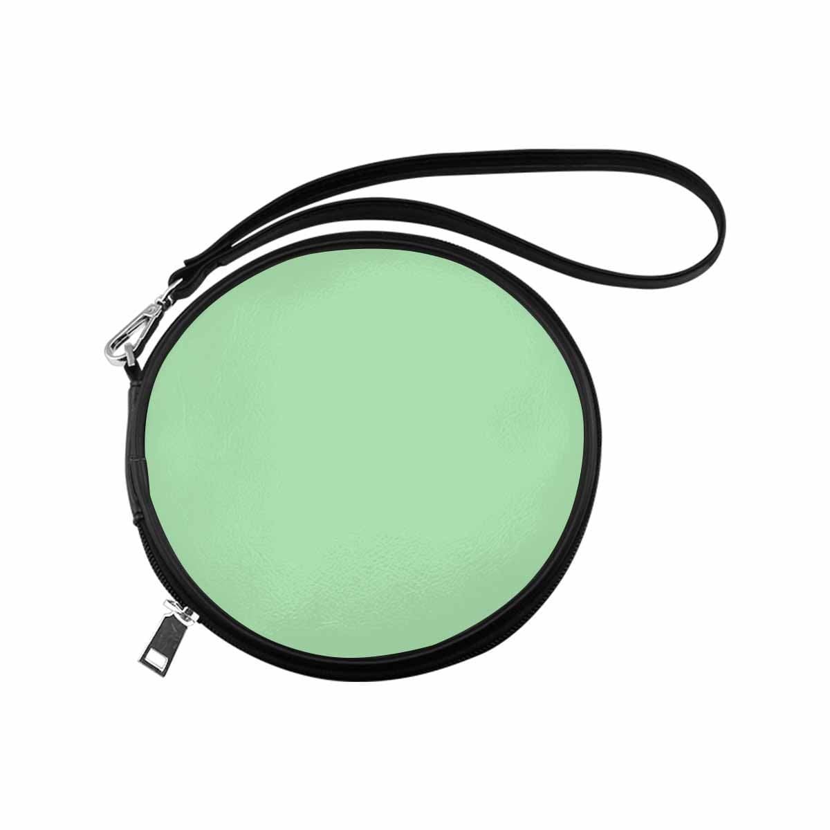 Womens Round Handbag, Celadon Green by inQue.Style