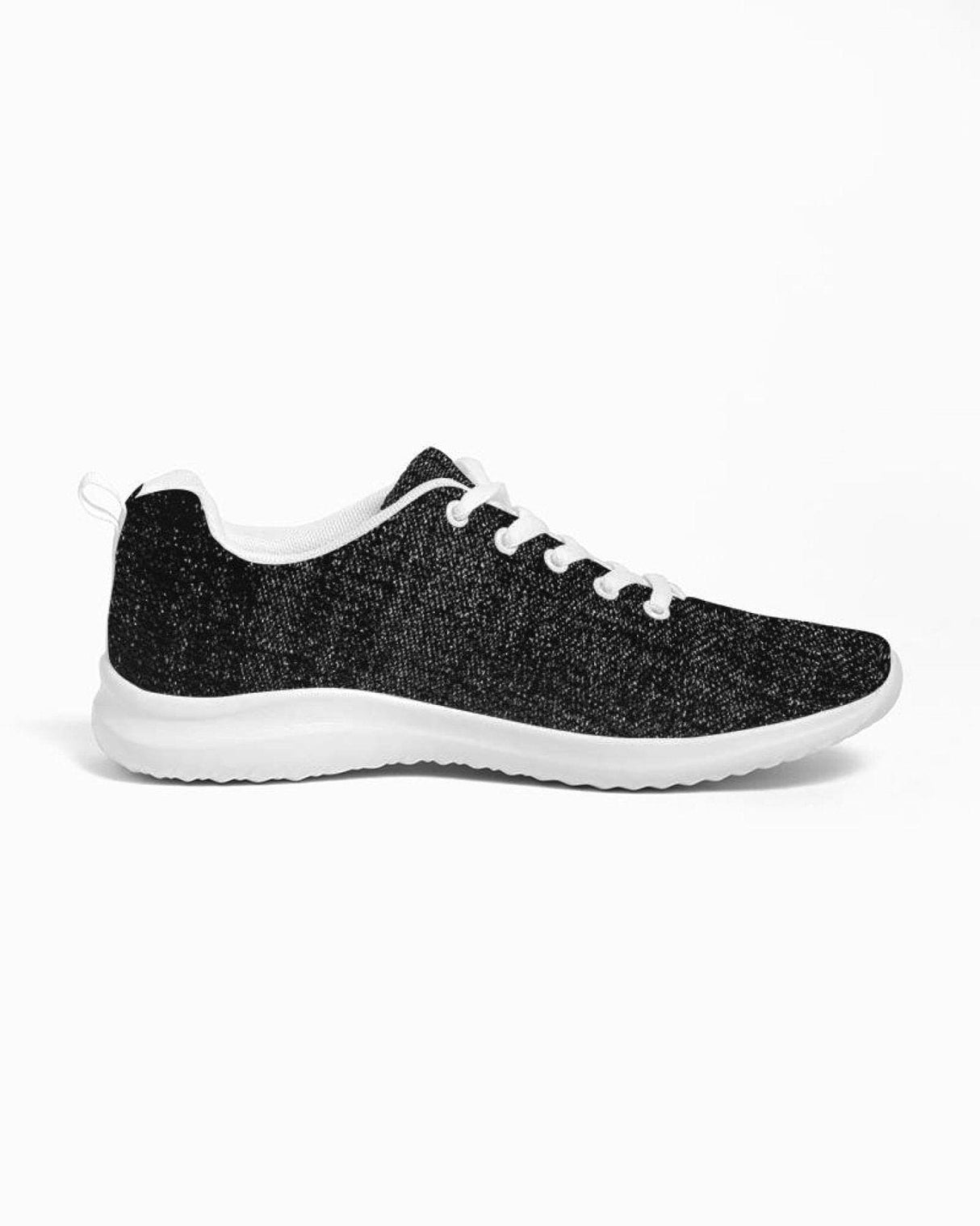 Womens Sneakers - Black and White Canvas Sports Shoes / Running by inQue.Style