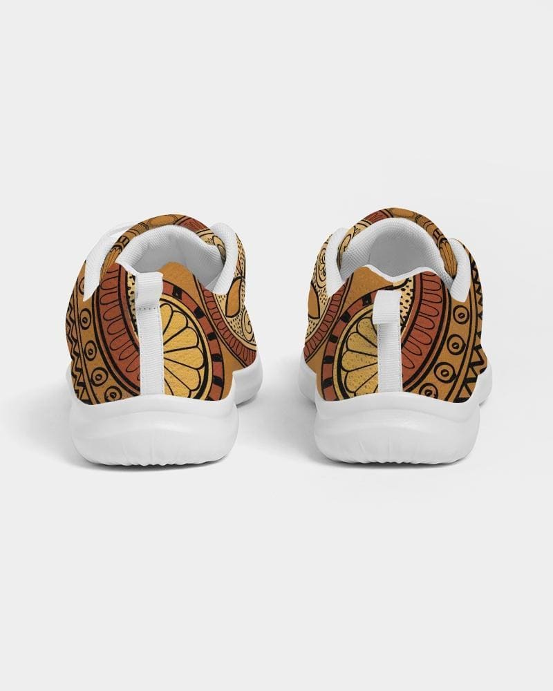 Womens Sneakers - Brown Paisley Style Canvas Sports Shoes / Running by inQue.Style