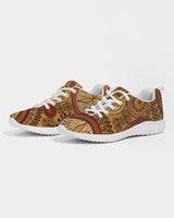 Womens Sneakers - Brown Paisley Style Canvas Sports Shoes / Running by inQue.Style