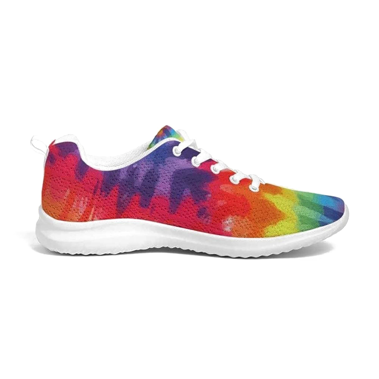 Womens Sneakers - Canvas Running Shoes, Multicolor Tie-dye Print by inQue.Style