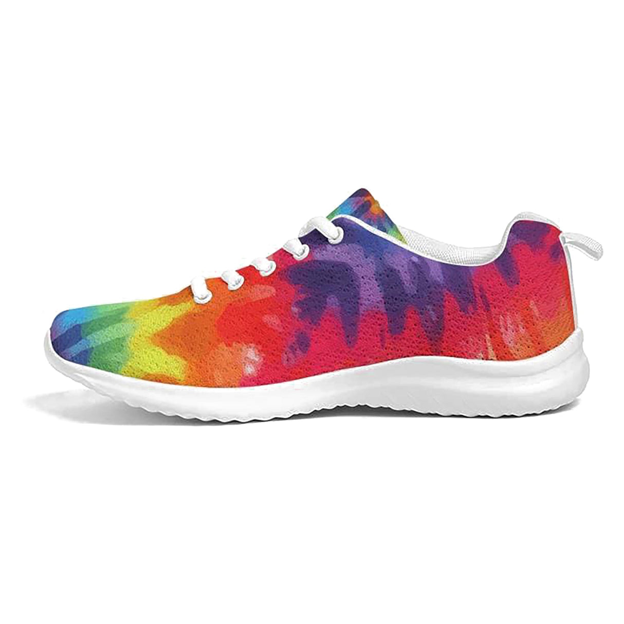 Womens Sneakers - Canvas Running Shoes, Multicolor Tie-dye Print by inQue.Style