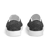 Womens Sneakers - Canvas Slip on Shoes, Black Faded Print by inQue.Style