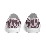 Womens Sneakers - Canvas Slip on Shoes, Pink Leopard Print by inQue.Style