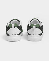 Womens Sneakers - Green and White Plaid Canvas Sports Shoes / Running by inQue.Style