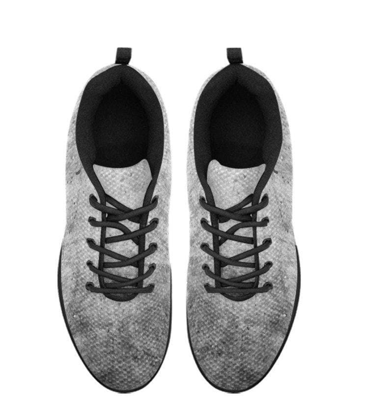 Womens Sneakers, Grey and Black Running Shoes by inQue.Style