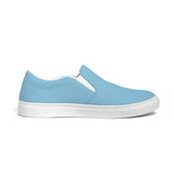 Womens Sneakers - Light Blue Low Top Slip-on Canvas Shoes by inQue.Style