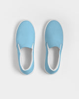 Womens Sneakers - Light Blue Low Top Slip-on Canvas Shoes by inQue.Style