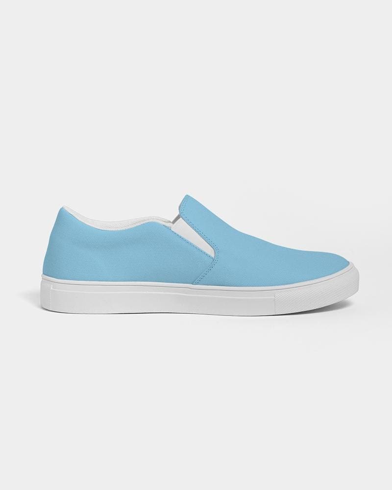 Womens Sneakers - Light Blue Low Top Slip-on Canvas Shoes by inQue.Style