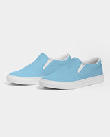 Womens Sneakers - Light Blue Low Top Slip-on Canvas Shoes by inQue.Style