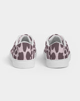 Womens Sneakers - Low Top Sports Shoes, Pink Leopard Print by inQue.Style