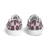 Womens Sneakers - Low Top Sports Shoes, Pink Leopard Print by inQue.Style