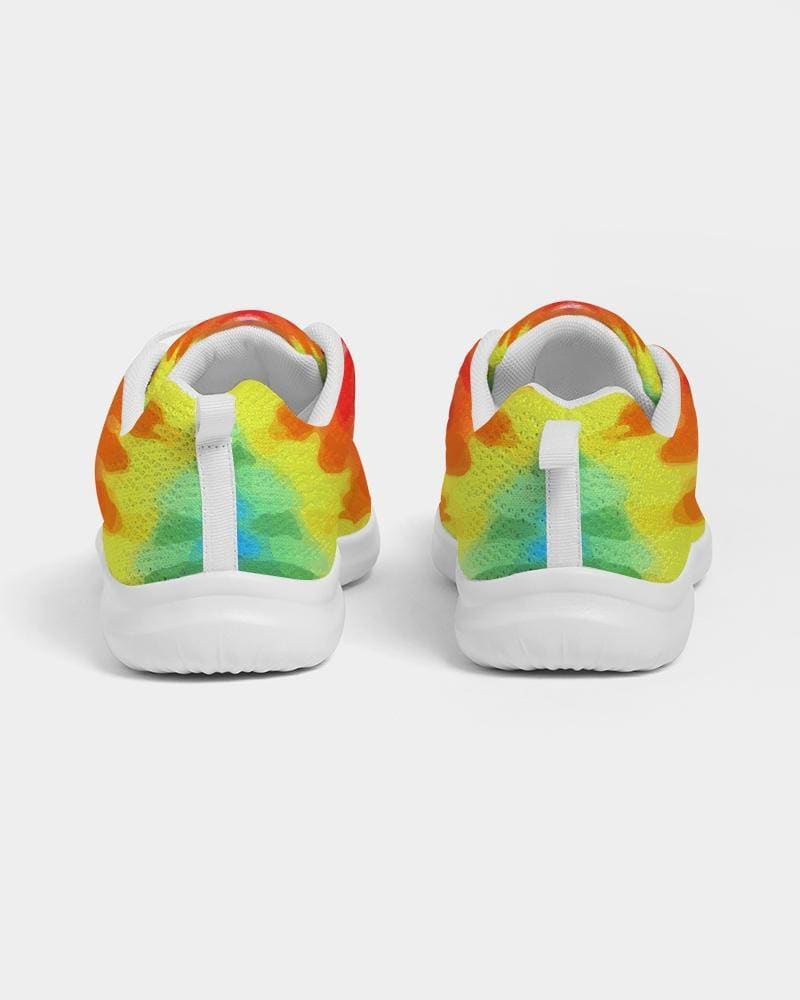 Womens Sneakers - Multicolor Tie-dye Style Low Top Canvas Running Shoes by inQue.Style