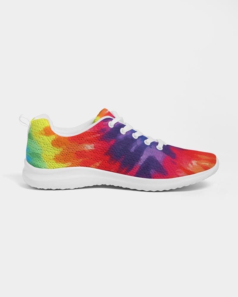 Womens Sneakers - Multicolor Tie-dye Style Low Top Canvas Running Shoes by inQue.Style