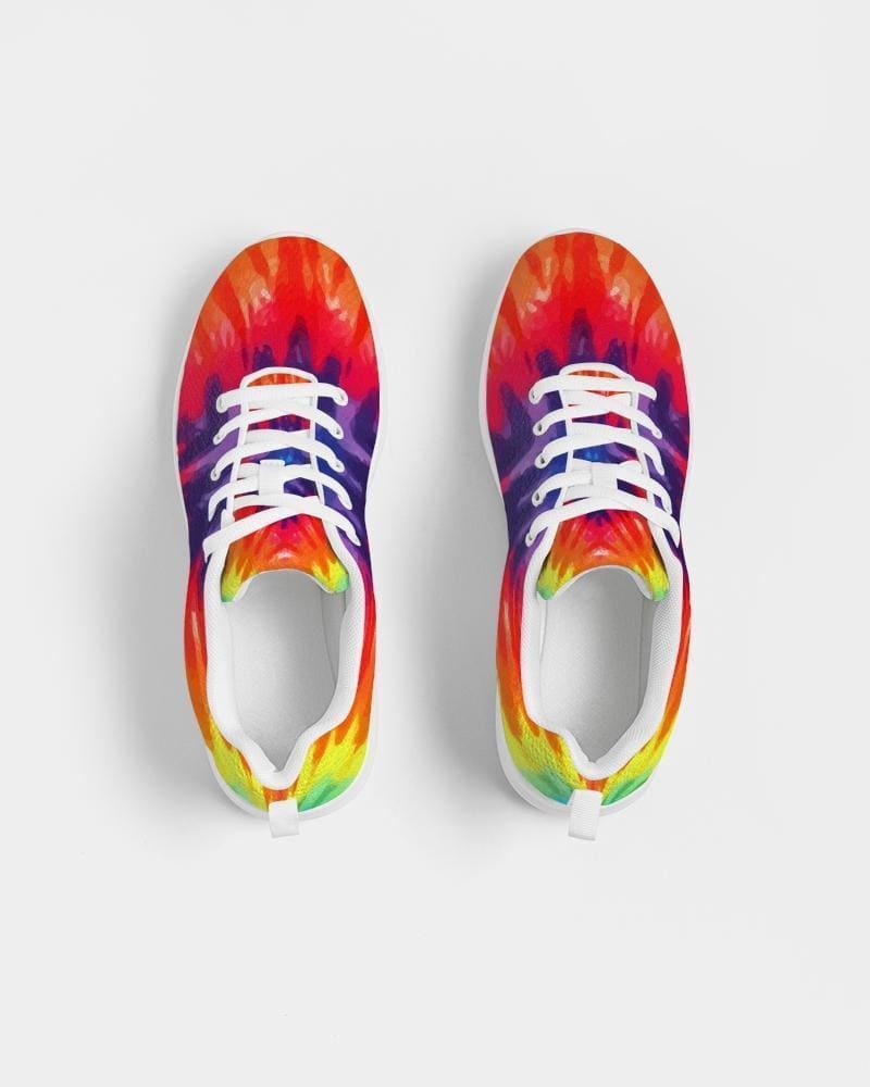 Womens Sneakers - Multicolor Tie-dye Style Low Top Canvas Running Shoes by inQue.Style