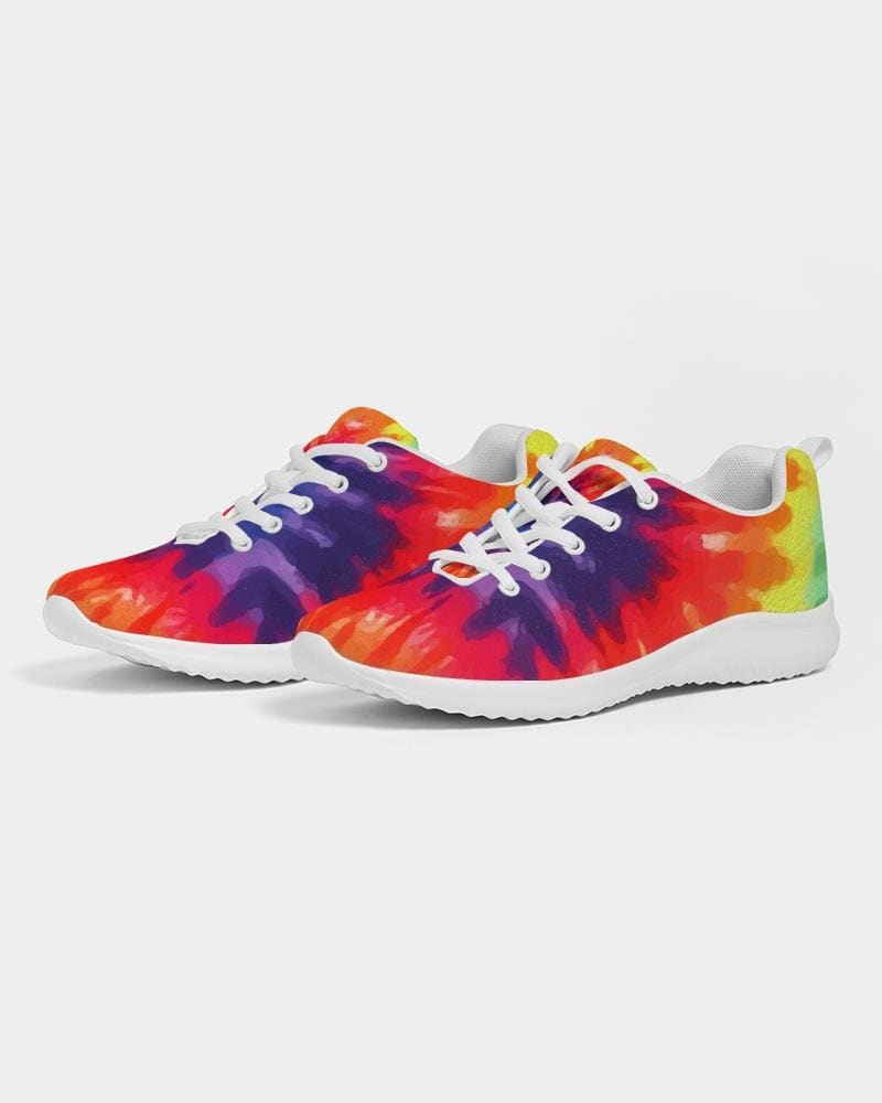 Womens Sneakers - Multicolor Tie-dye Style Low Top Canvas Running Shoes by inQue.Style