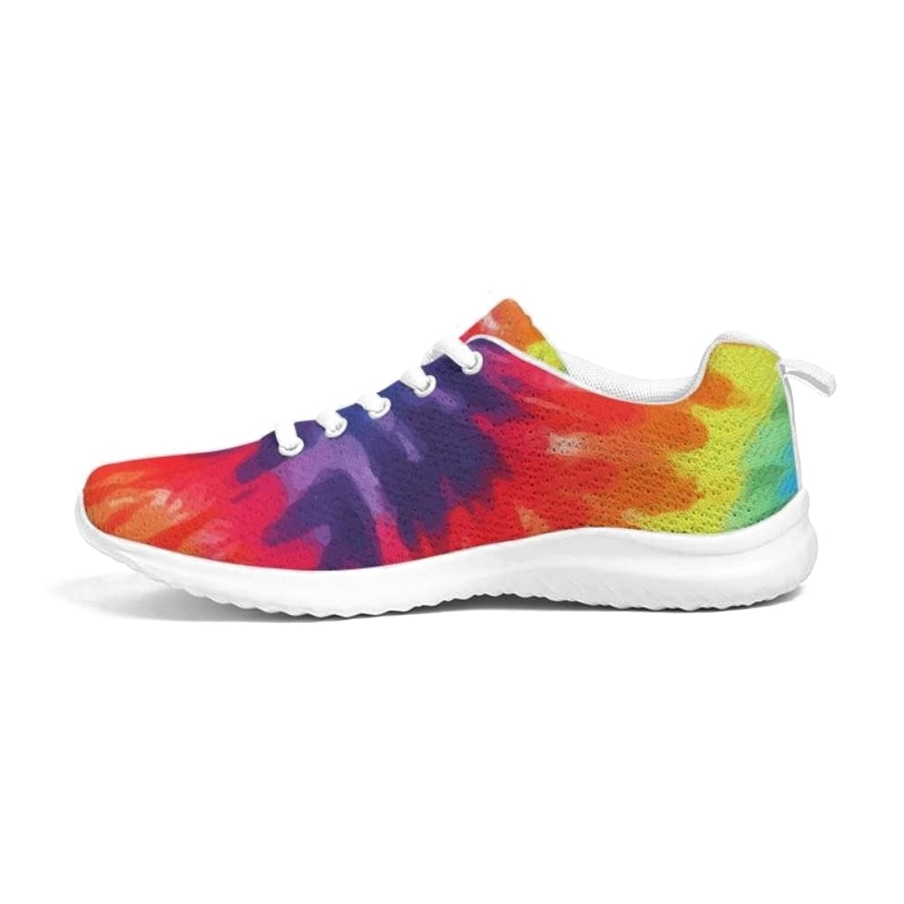 Womens Sneakers - Multicolor Tie-dye Style Low Top Canvas Running Shoes by inQue.Style